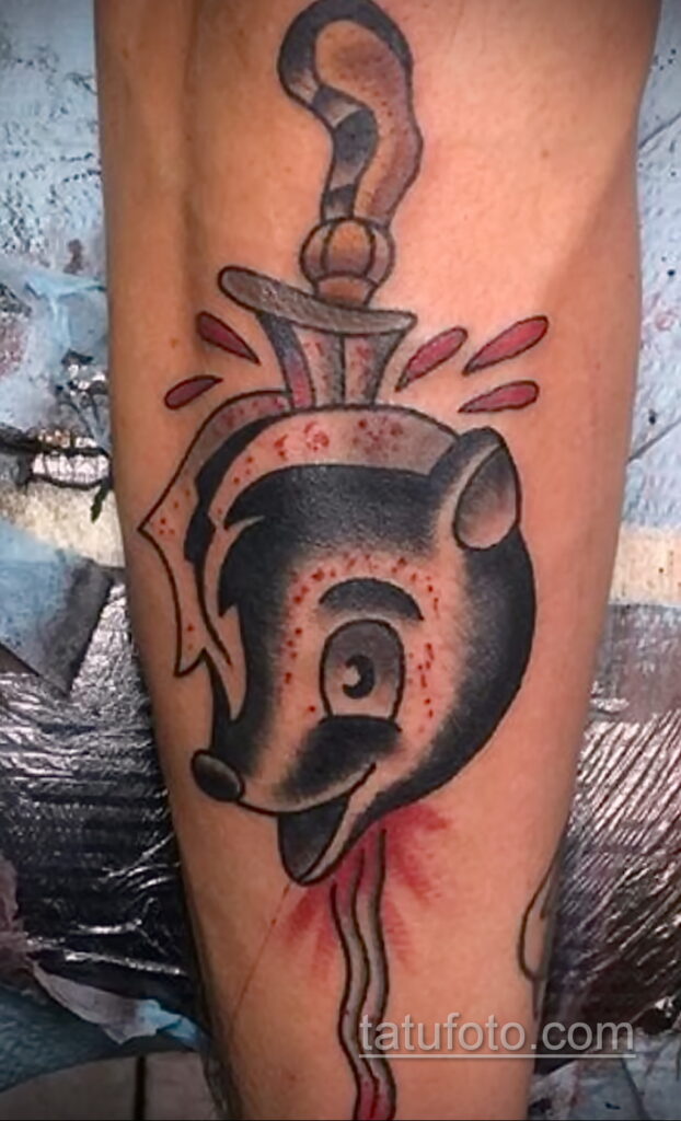 صورة وشم مع ظربان 03/28/2021 №451 - وشم الظربان -