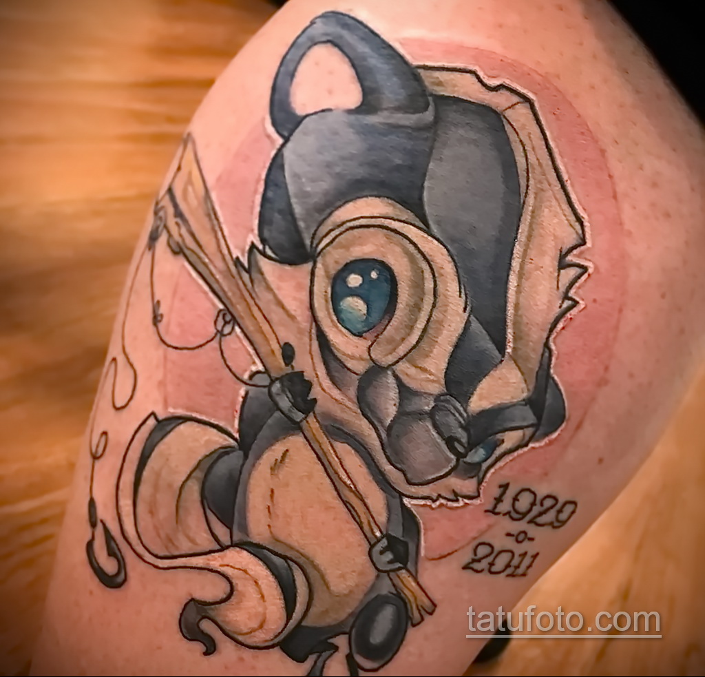 صورة وشم مع ظربان 03/28/2021 №441 - وشم الظربان -