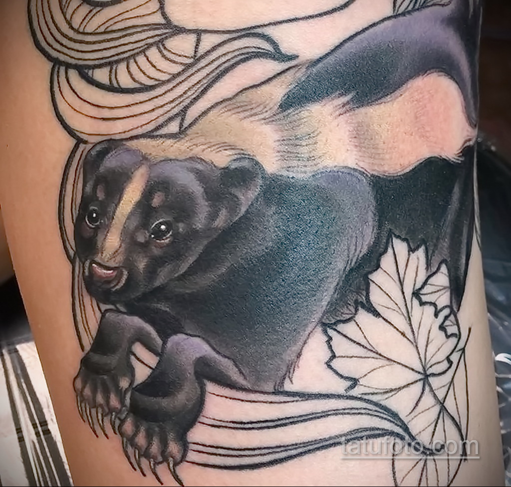 صورة وشم مع ظربان 03/28/2021 №430 - وشم الظربان -