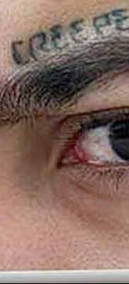 fotó egy könnycsepp tetoválásról az arcon, 2018.04.16. №039 - tetoválás szakadás az arcán -