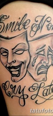 Fotó a tetoválásról most nevetni sírni később 2018. 08. 17. №020 - Mosolyogj most sírj később -