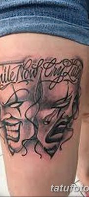 Fotó a tetoválásról most nevetni sírni később 2018.08.17. №052 - Mosolyogj most sírj később -