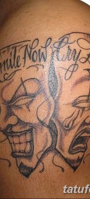 Fotó a tetoválásról most nevetni sírni később 08.08.17 №065 - Mosolyogj most sírj később -