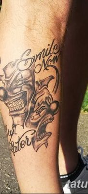 Fotó a tetoválásról most nevetni sírni később 2018.08.17. №066 - Mosolyogj most sírj később -
