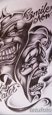 Fotó a tetoválásról most nevetni sírni később 2018.08.17. №073 - Mosolyogj most sírj később -