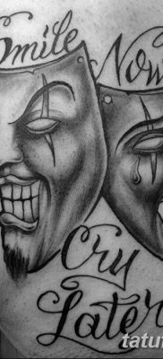 Fotó a tetoválásról most nevetni sírni később 2018.08.17. №084 - Mosolyogj most sírj később -