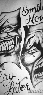 Fotó a tetoválásról most nevetni sírni később 2018.08.17. №093 - Mosolyogj most sírj később -