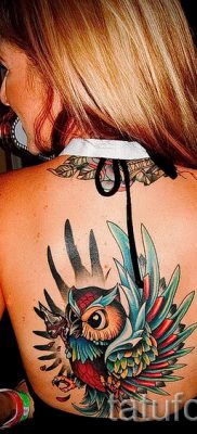 A süvöltő tetoválás ötletének hűvös változata a kész tetováláson a fotón - egy cikkhez a bullfinch tetoválás értelmezéséről