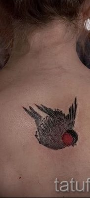 Érdekes változata annak az ötletnek, hogy egy bikaujjat tetováljunk egy kész tetováláson a fotón - egy cikkhez a bullfinch tetoválás jelentéséről