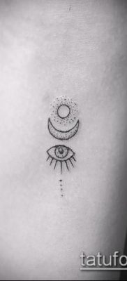 fotó a nap és a hold tetoválásról (jelentése) - egy példa egy érdekes tetoválási rajzra - 032