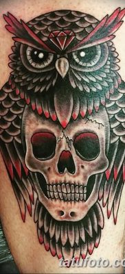 fotó bagoly tetoválásról koponyával 2017.10.23. №024 - tetoválóbagoly koponyával -