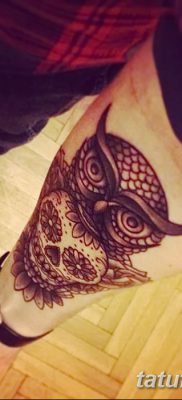 fotó bagoly tetoválásról koponyával 2017.10.23. №068 - tetoválóbagoly koponyával -