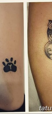 fotó bagoly tetoválásról, kulccsal, keltezésű, 2017.10.18., 062 - bagoly tetoválás kulccsal -