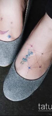 fotó egy csillagkép tetoválásról (jelentése) - példa egy érdekes tetoválásrajzra - 080