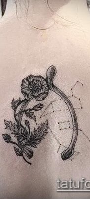 fotó egy csillagkép tetoválásról (jelentése) - példa egy érdekes tetoválásrajzra - 058