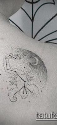 fotó egy csillagkép tetoválásról (jelentése) - példa egy érdekes tetoválási rajzra - 051