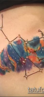 fotó egy csillagkép tetoválásról (jelentése) - példa egy érdekes tetoválásrajzra - 036