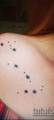 fotó egy csillagkép tetoválásról (jelentése) - példa egy érdekes tetoválásrajzra - 023
