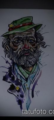 fénykép egy öreg tetoválásról (jelentése) - egy példa egy érdekes tetoválási rajzra - 003