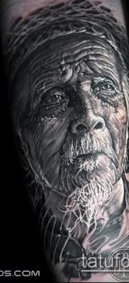 fénykép az öreg tetoválásról (jelentése) - egy példa egy érdekes tetoválási rajzra - 002