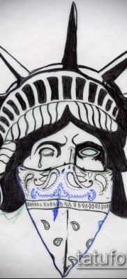 foto TATTOO STATUE OF FREEDOM (Tattoo) (betydning) - eksempeltegning - 081