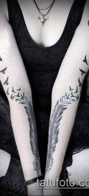 madár nyáj tetoválás # 447 - a minta hűvös változata, amely jól használható a nyáj madarak megváltoztatására és tetoválására a kulcscsonton