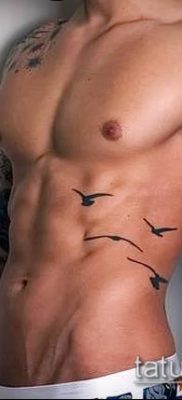 A tetováló madárnyáj # 750 a rajz méltó változata, amely sikeresen használható madárcsapat feldolgozására és felhelyezésére a karra tetoválásként