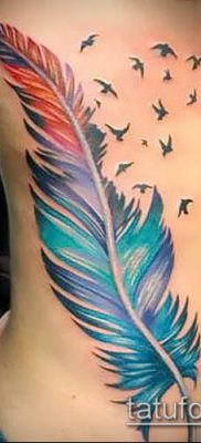 madár nyáj tetoválás # 102 - a minta egyedülálló változata, amely sikeresen használható madárnyáj módosítására és tetoválására a hátán