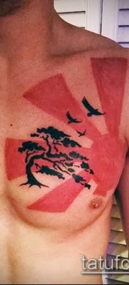 A madárállomány 359. számú tetoválása a minta érdekes változata, amely sikeresen használható a madárrajok feldolgozására és felhelyezésére a hátán tetoválásként