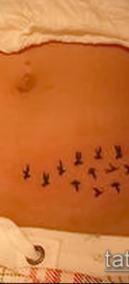 madár nyáj tetoválás # 132 - a minta exkluzív változata, amely sikeresen használható a madárállomány átalakítására és alkalmazására tetoválásként a karon