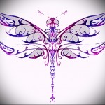 példa egy szitakötő tetoválás vázlatára