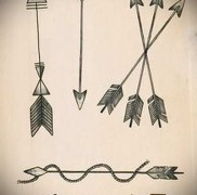 válogatott vázlatok nyíl tetováláshoz