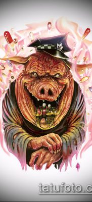 A 812 számú disznótetoválás a minta érdekes változata, amely sikeresen használható változtatásra és alkalmazásra sertés tetoválásként