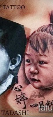 Rebbe tetovált portréja - 01072017 - példa - 051 Tattoo portrait child_