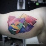 Fotó két színházi maszk tetoválás 2019.09.09. №015 - tetoválószínházi maszkok -