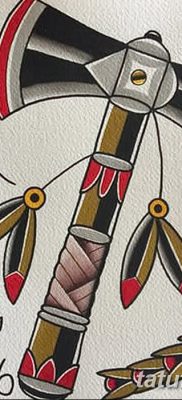 fotó a tomahawk tetoválásról, kelt 2017.10.21 -én №046 - tomahawk tetoválás -