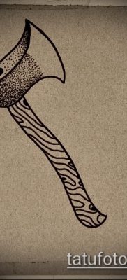 fejsze tetoválás fotó (érték) - példa egy érdekes tetoválási rajzra - 006