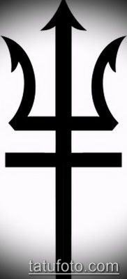 TIDO TIDOO OF TIDES № 686 - a minta exkluzív változata, amely könnyen használható a Shiva Trident megváltoztatására és tetoválására