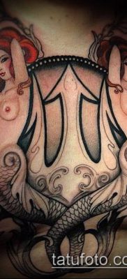 TRIDING TATTOO # 567 - a kép hűvös változata, amely jól használható a lány hármasának feldolgozására és tetoválásként történő alkalmazására