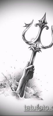 TIDO TIDOO OF TIDES № 297 - a kép hűvös változata, amely sikeresen használható az ukrán hármas alak átalakítására és tetoválásként történő alkalmazására