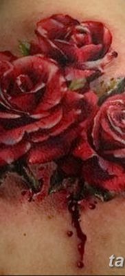 fotó három rózsatetoválásról, dátum: 2017.08.01 №017 - Három rózsás tetoválás -