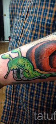 csigatetoválás fotó - egy példa a tetoválásra a tetoválás jelentését bemutató cikkhez - tatufoto.ru - 39