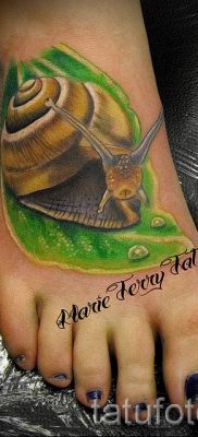 csigatetoválás fotó - egy példa a tetoválásra a tetoválás jelentését bemutató cikkhez - tatufoto.ru - 23