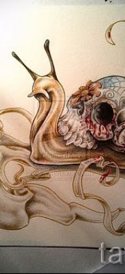 csigatetoválás fotó - egy példa a tetoválásra a tetoválás jelentését bemutató cikkhez - tatufoto.ru - 18