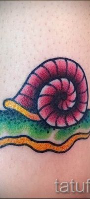csigatetoválás fotó - egy példa a tetoválásra a tetoválás jelentését bemutató cikkhez - tatufoto.ru - 16