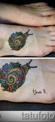 csigatetoválás fotó - egy példa a tetoválásra a tetoválás jelentését bemutató cikkhez - tatufoto.ru - 11