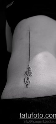 fotó tetoválásról Unalome (jelentése) - példa rajz - 034