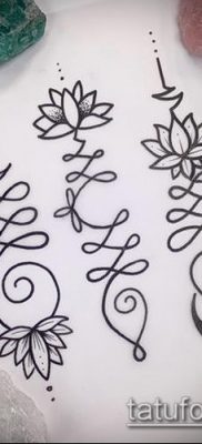 fotó tetoválásról Unalome (jelentése) - példa rajz - 003