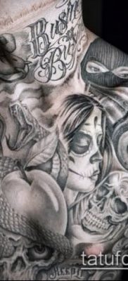 Fotó a tetoválásról Chicano stílusban - 05062017 - példa - 004 Tetoválás Chicano stílusban