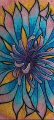 fénykép egy búzavirág tetoválásról (érték) - példa rajz - 035